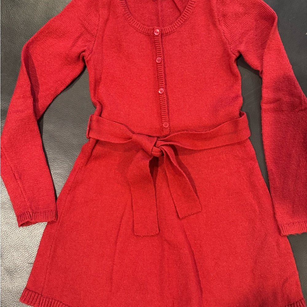 Abercrombie Kids Red Knit Dress with Belt